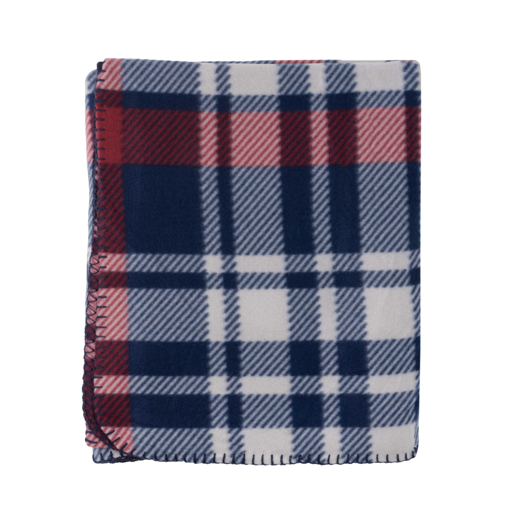 Плед Ardesto Fleece 100% поліестер, клітинка, синьо-бордовий 130х160 см (ART0719PB) - зображення 3