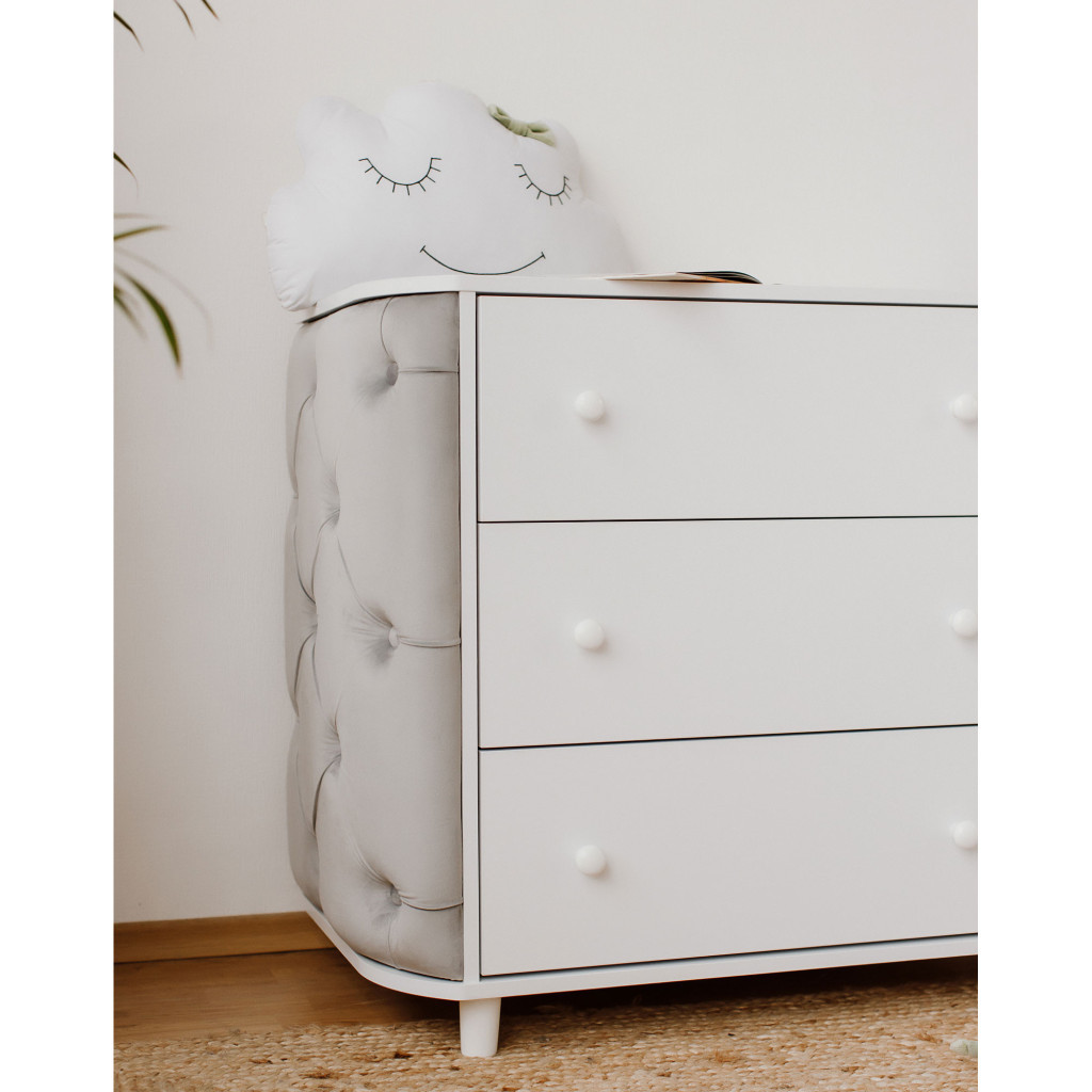 Комод-пеленатор Angelo Luna сірий (велюр) 90х51х90 (30006) - зображення 6