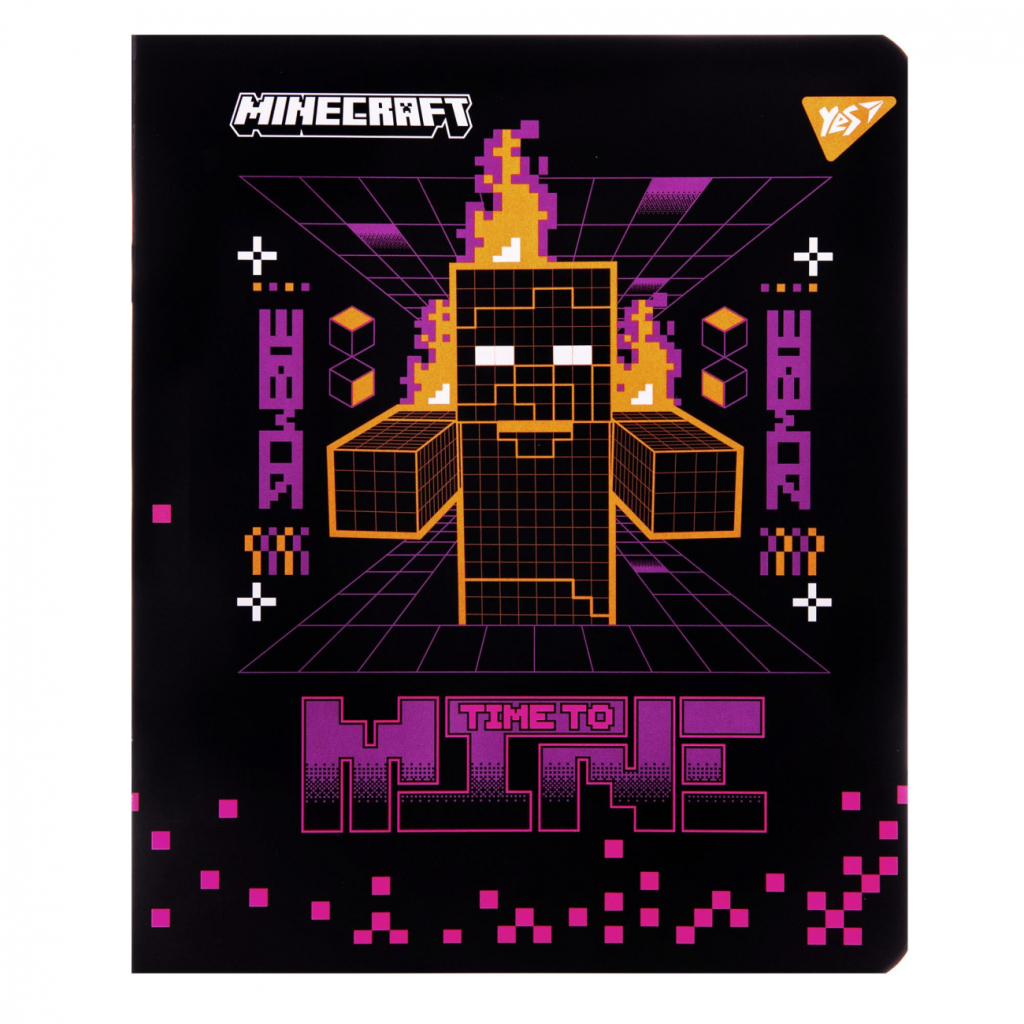 Зошит Yes Minecraft. Black 12 аркушів клітинка (767495) - зображення 2