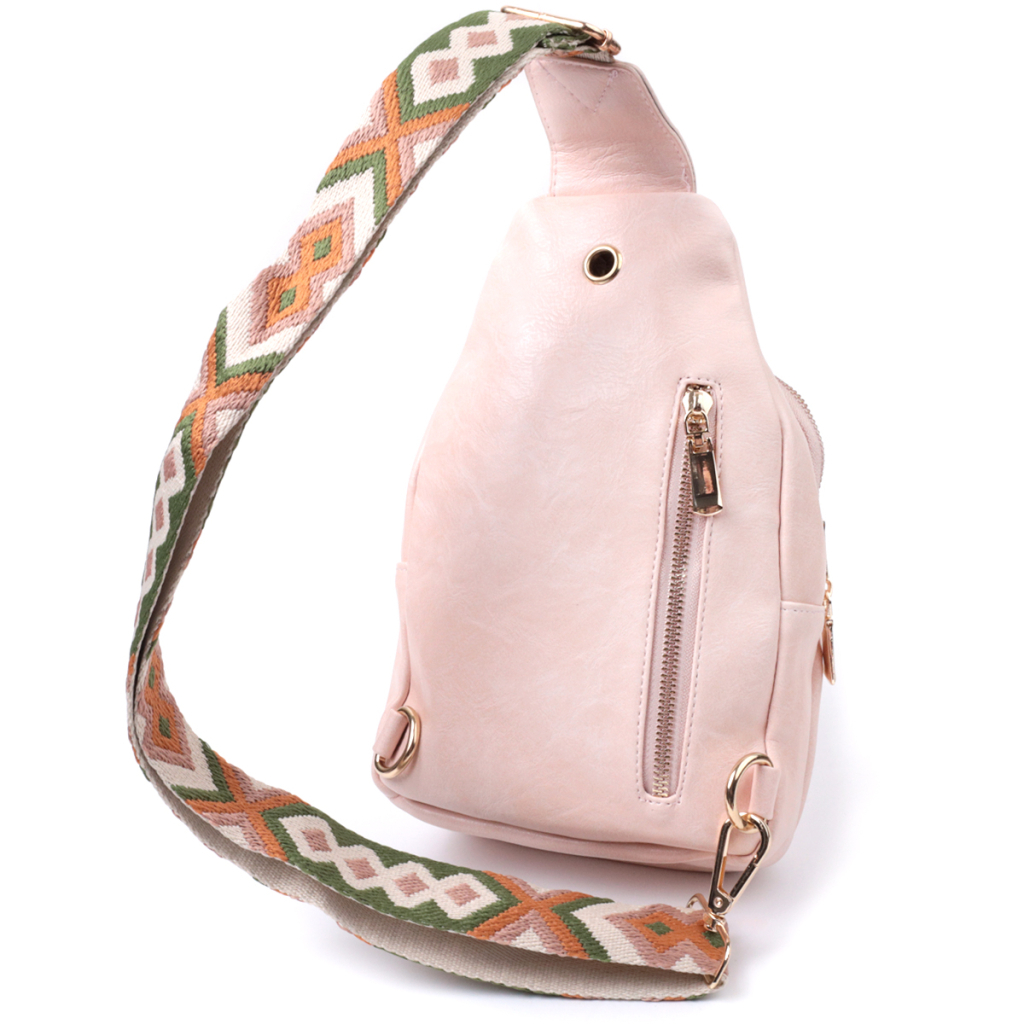 Сумка Vintage Компактна жіноча з однією лямкою через плече з гладкої екошкіри Рожева (22766) - зображення 2