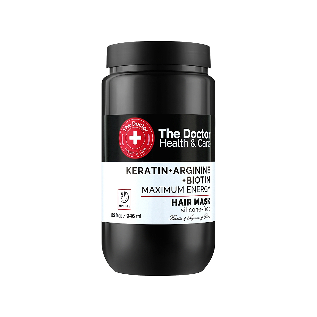 Маска для волосся The Doctor Health & Care Keratin + Arginine + Biotin Maximum Energy 946 мл (8588006041644) - зображення 1