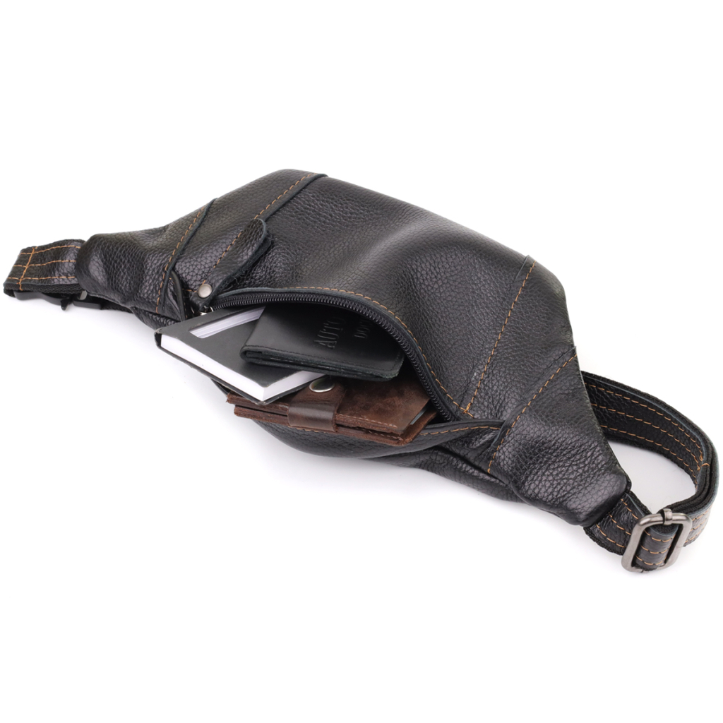 Сумка Shvigel З натуральної шкіри Чорна (23127) - зображення 7