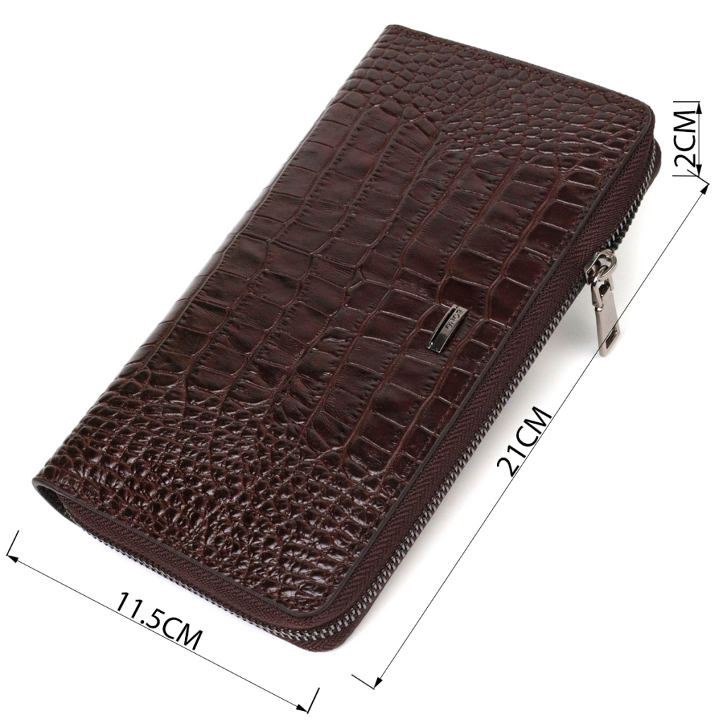 Гаманець Bond Accessories З одним відділенням з натуральної шкіри Коричнева (22028) - зображення 3