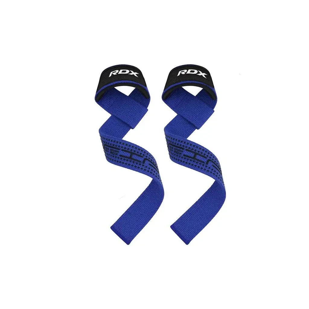 Кистьові лямки RDX S4 Gym Cotton Gel Straps Black Plus (WAC-S4B+) - зображення 1