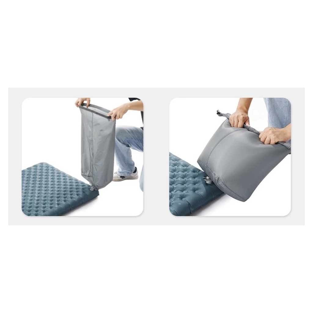 Матрац надувний Naturehike CNH22DZ018, 183х58х7 см, сірий, із мішком для надування (6975641888482) - picture 4