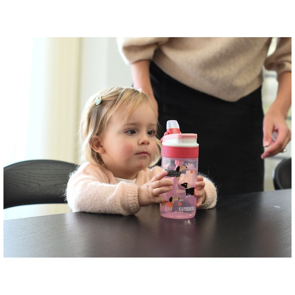 Пляшка для води Kambukka Lagoon kids Diva Dogs 400 мл рожева (11-04056) - зображення 8