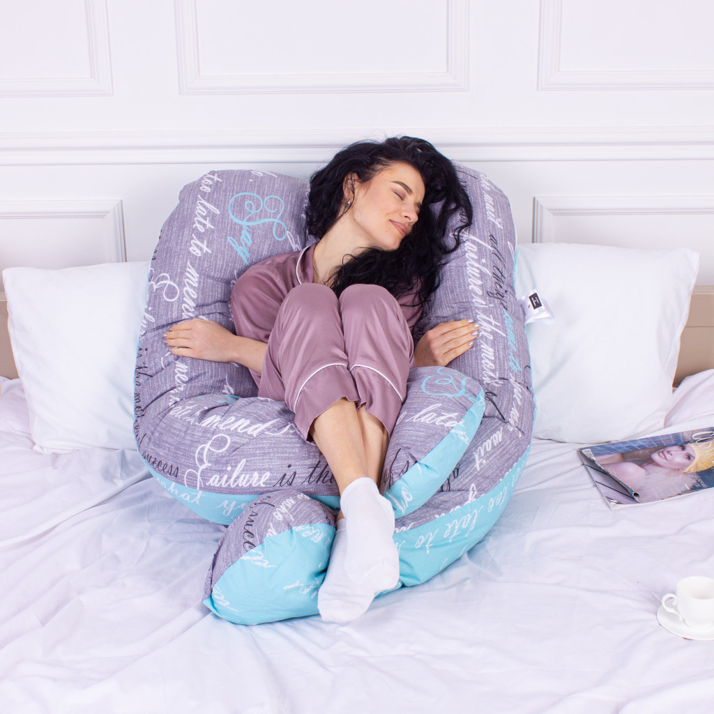 Подушка MirSon для вагітних та відпочинку Naturale Line Print №8005 U-подібна Tulio (2200006178231) - изображение 7