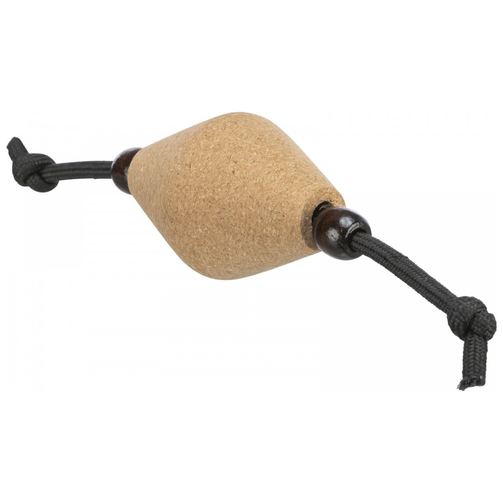 Іграшка для котів Trixie Диски на шнурку CityStyle Пробка/дерево Бежевий/чорний 14 см (4011905411361) - зображення 2