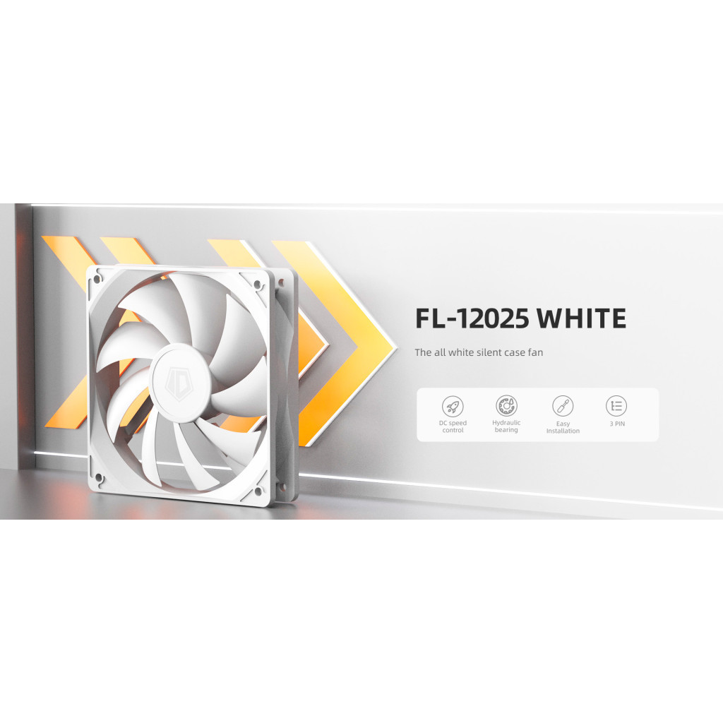 Кулер до корпусу ID-Cooling FL-12025 WHITE - зображення 4