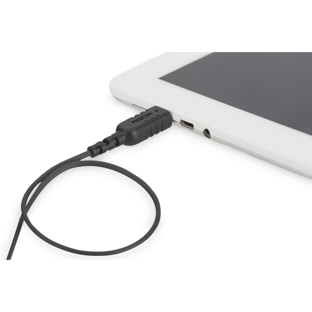 Кабель мультимедійний HDMI M to HDMI mini M 2.0m black Digitus (DB-330121-020-S) - зображення 3