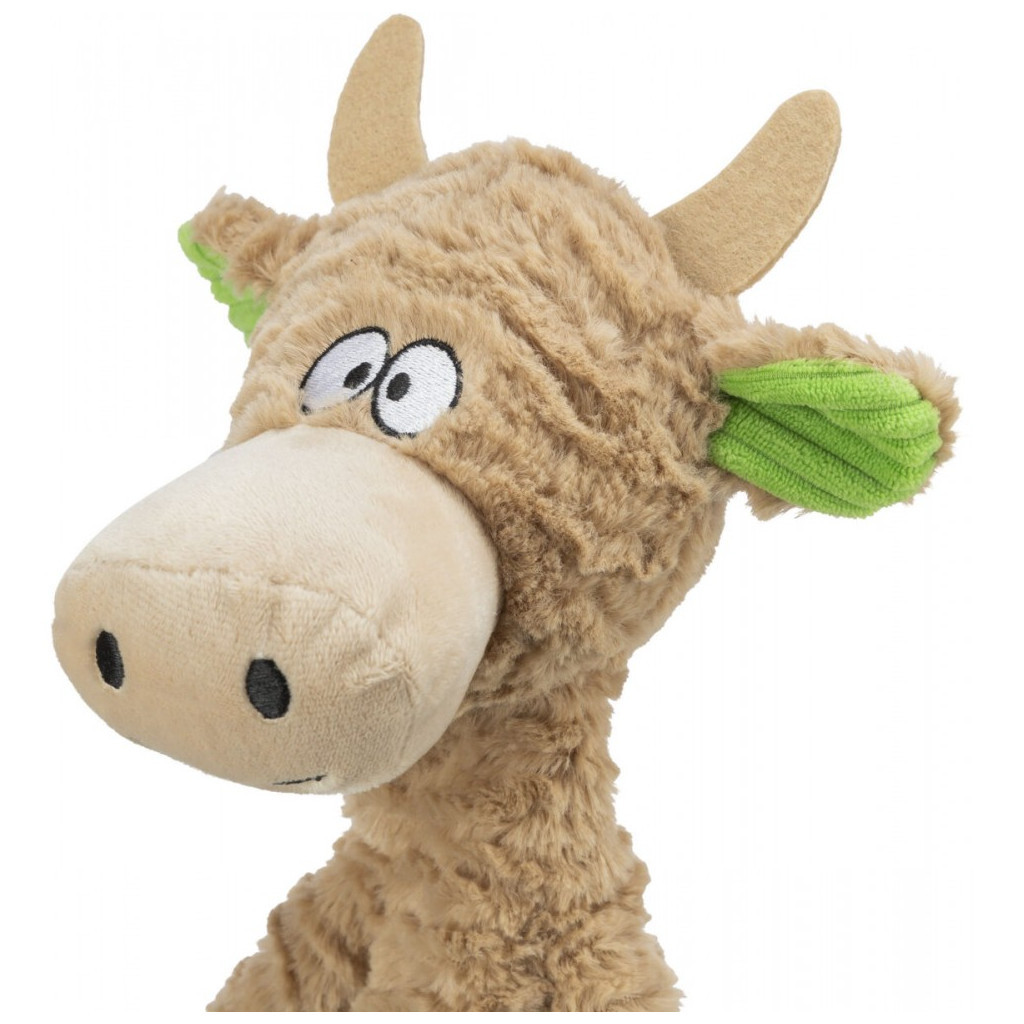 Іграшка для собак Trixie Корова зі звуком 50 см бежева (4047974347218) - зображення 4