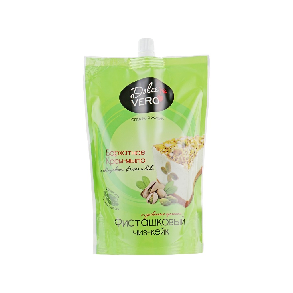 Рідке мило Dolce Vero Фісташковий чіз-кейк дой-пак 500 мл (4820091143549) - зображення 1