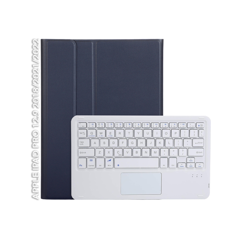 Чохол до планшета BeCover Keyboard+TouchPad Apple iPad Pro 12.9 2018/2021/2022 Deep Blue (712382) - зображення 1