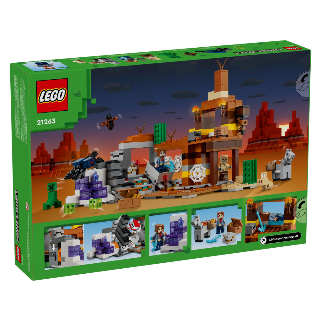 Конструктор LEGO Minecraft Покинута шахта у безплідних землях (21263) - зображення 8