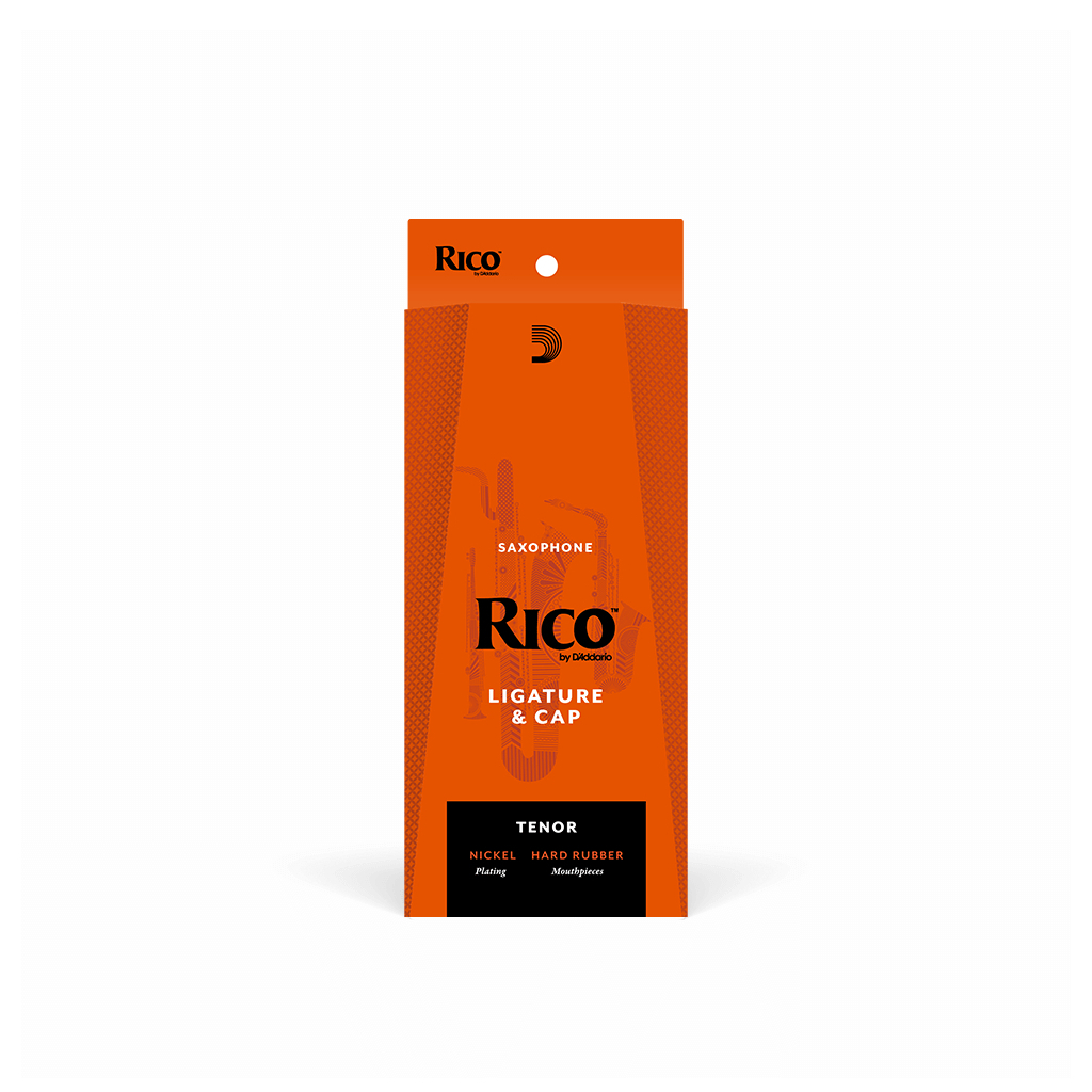 Лігатура для саксофонів D'Addario Rico Ligature & Cap For Tenor Sax, Hard Rubber-Style Nickel-Plated (RTS1N) - изображение 6