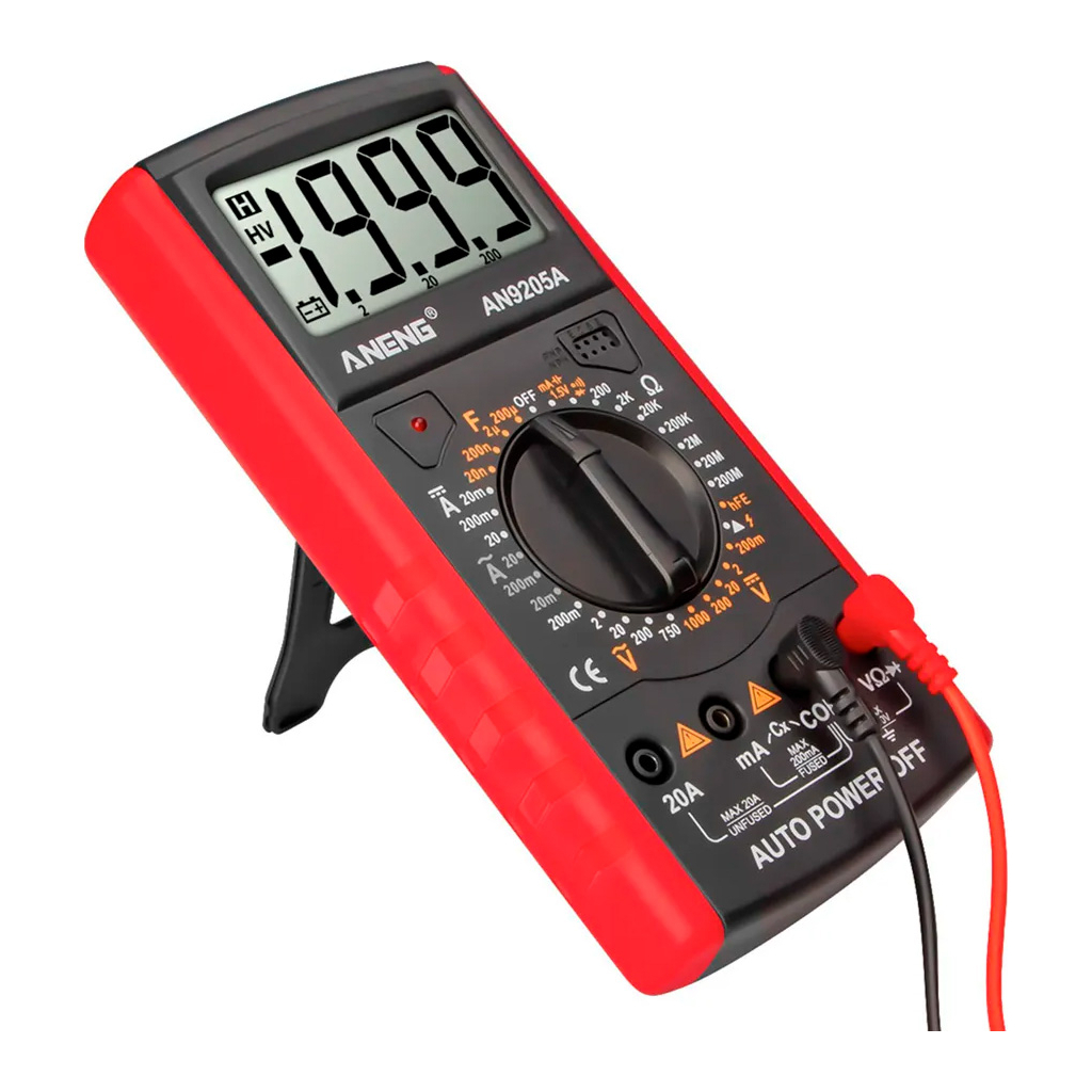 Цифровий мультиметр ANENG AN9205A, V, A, R, F, функція hFE (AN9205A) - зображення 2