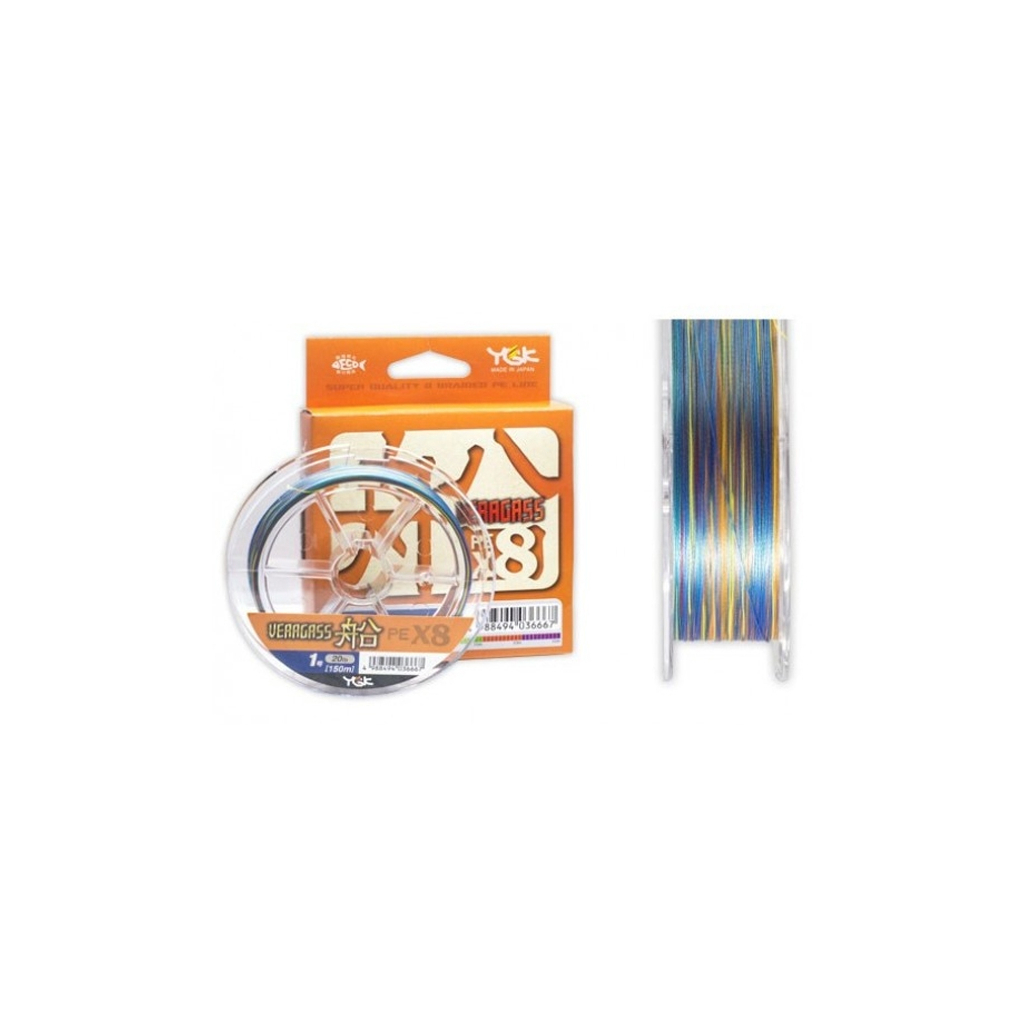 Шнур YGK Veragass Fune X8 200m Multi Color 0.6/0.128mm 14lb/5.2kg (5545.02.89) - зображення 1