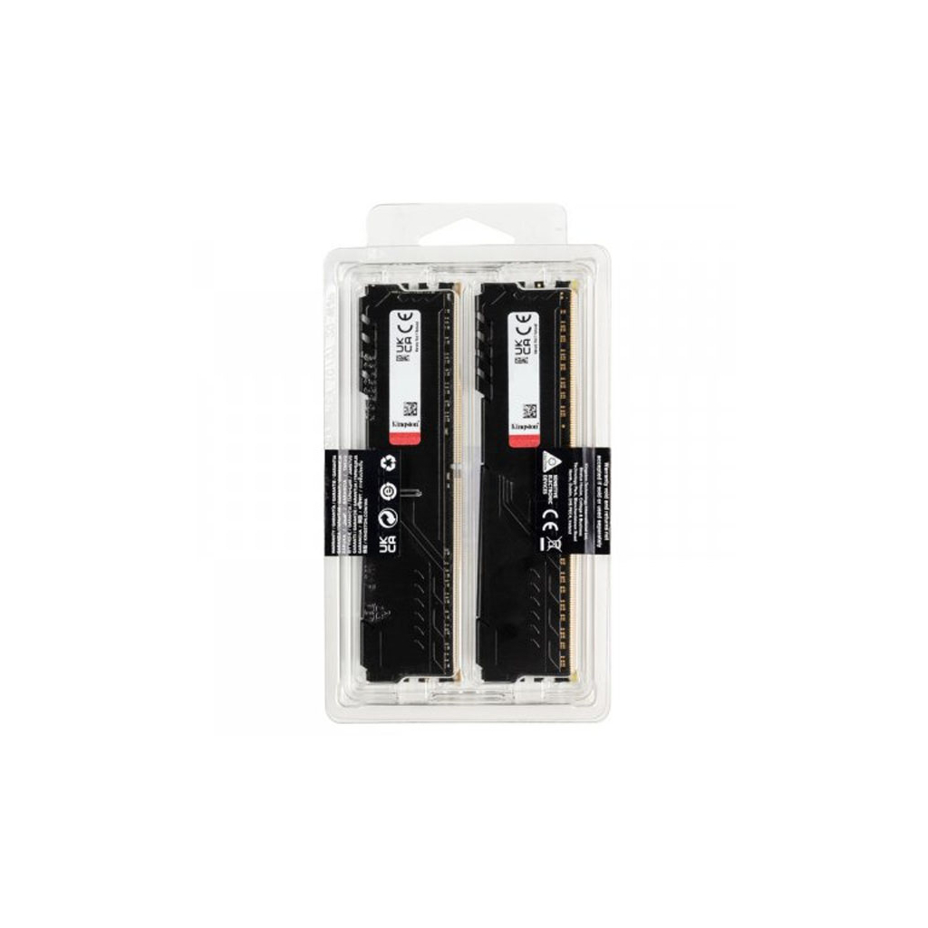 Модуль пам'яті для комп'ютера DDR4 32GB (2x16GB) 2666 MHz FURY Beast Black Kingston Fury (ex.HyperX) (KF426C16BBK2/32) - зображення 3