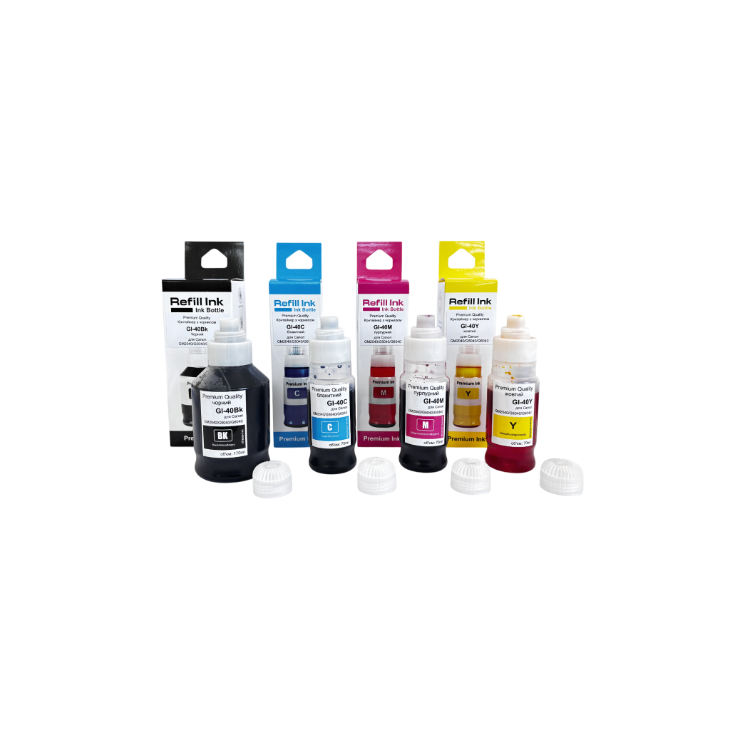 Чорнило Premium Quality Canon GI-40 SET B170ml, C/M/Y 70ml (70264941) - зображення 1