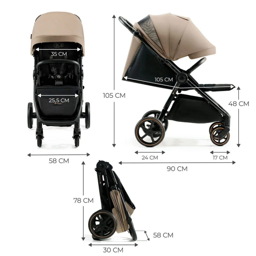 Коляска Kinderkraft Mitzy Linen Beige (KSMITZ00BEG0000) (5902533924356) - зображення 6