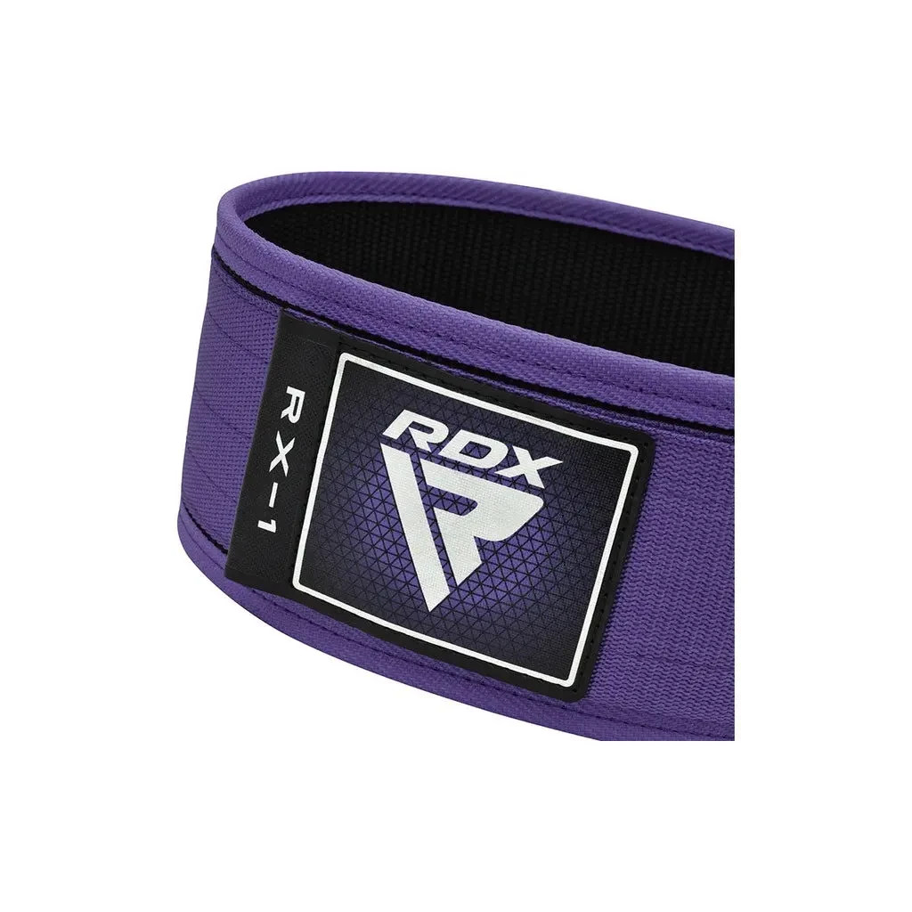Атлетичний пояс RDX RX1 Weight Lifting Belt Purple S (WBS-RX1PR-S) - зображення 5