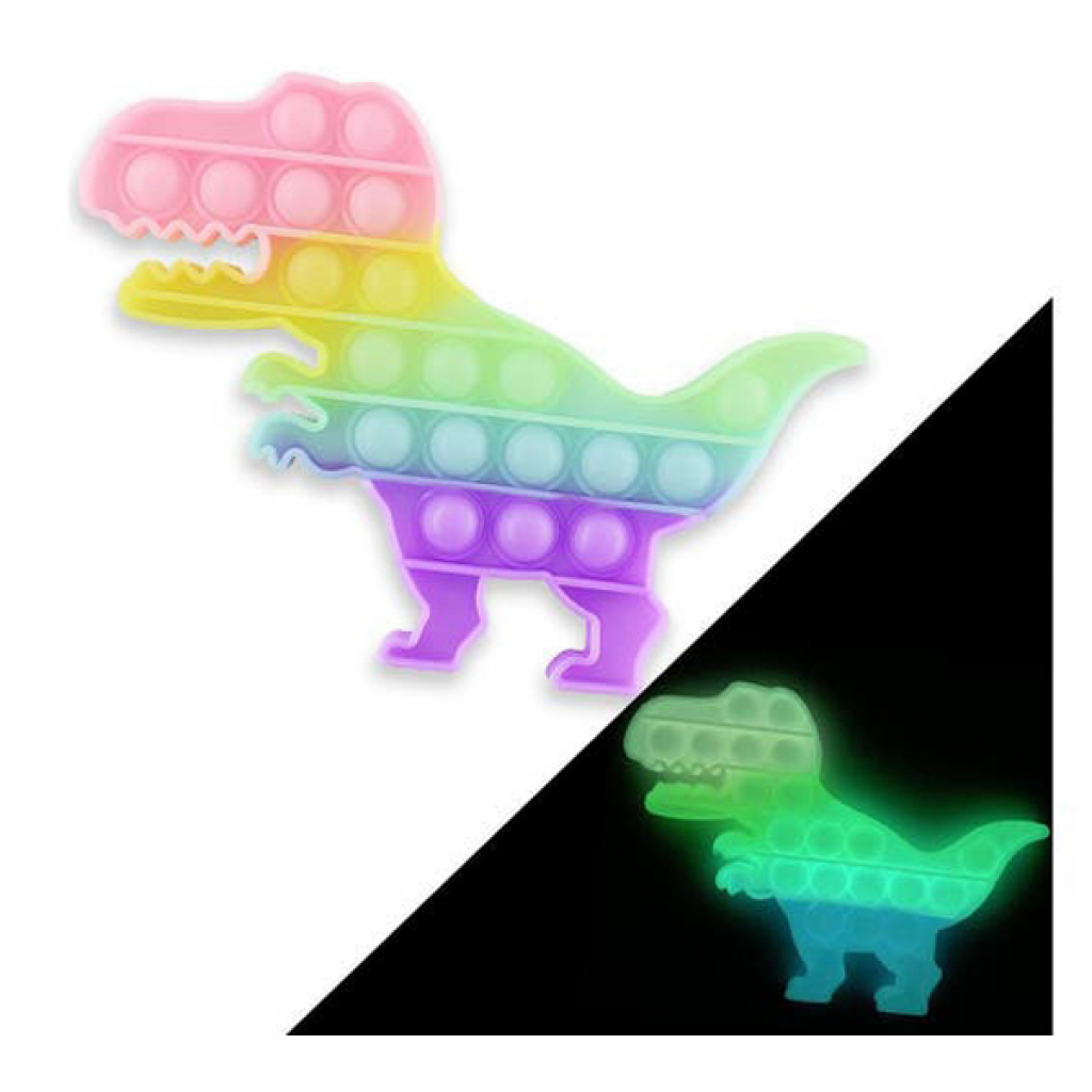 Антистрес Sibelly антистрес Pop It Dino Glow in Dark (SB-PPIT-DN-GD) - зображення 4