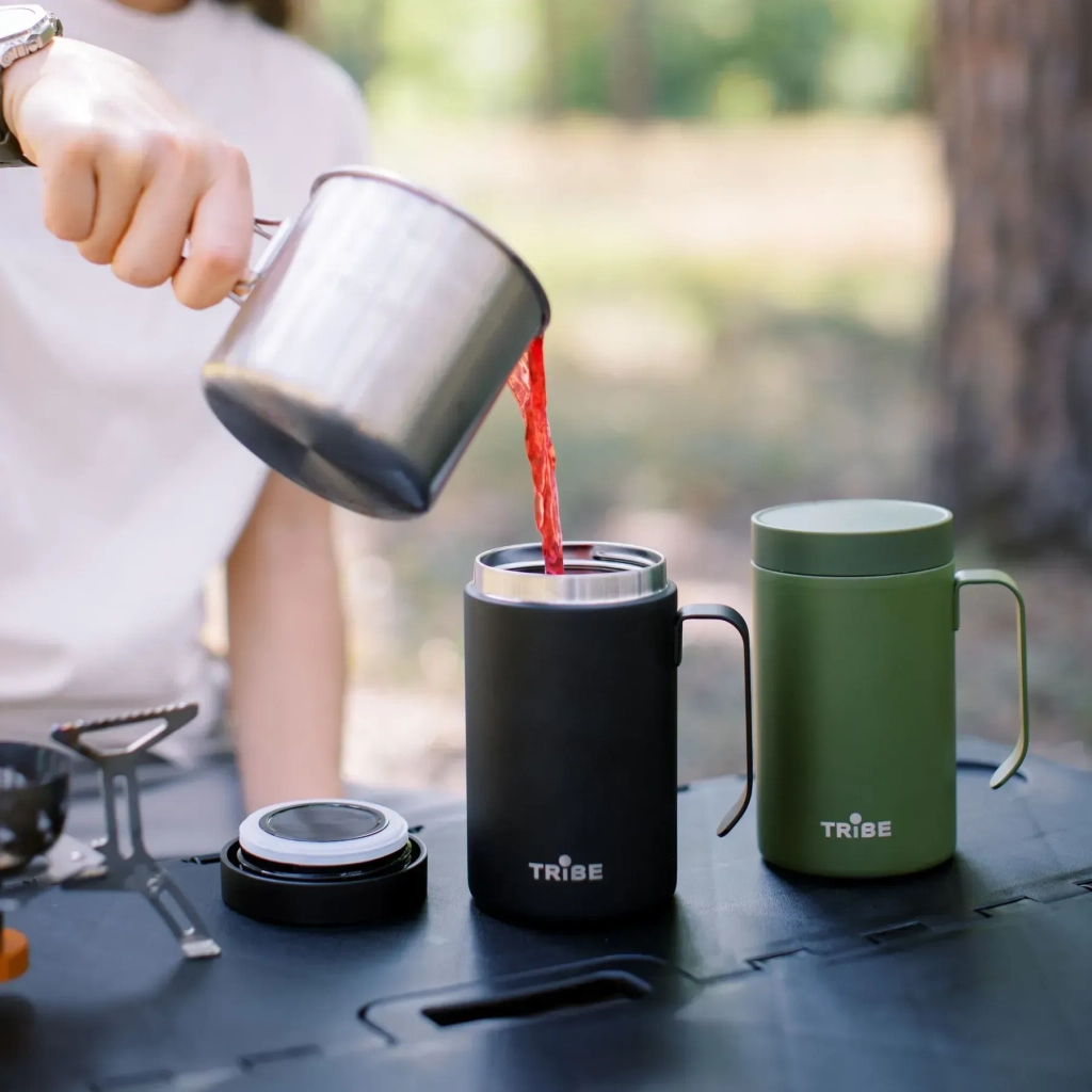 Термокружка Tribe Adventure Mug 450 мл olive (T-FA-0032-olive) - зображення 12