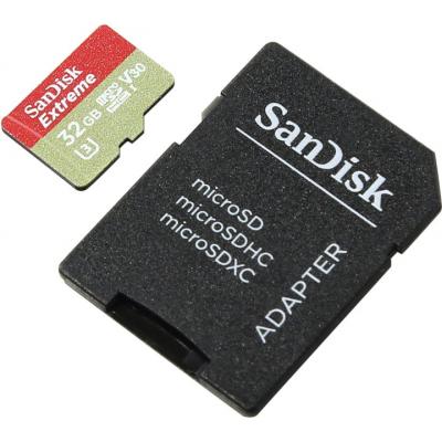 Карта пам'яті SanDisk 32GB microSD class 10 V30 A1 UHS-I U3 Extreme Action (SDSQXAF-032G-GN6AA) - зображення 2