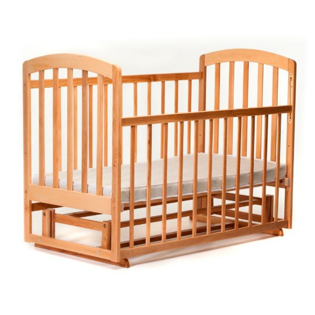 Ліжечко Laska-M Лама маятник Еко без лаку Натуральна вільха (Лама маятник Эко) - зображення 3