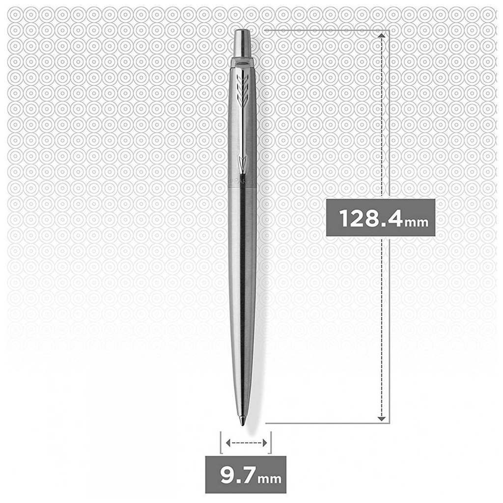 Ручка кулькова Parker JOTTER 17 UKRAINE SS CT BP Трезубец ЗСУ (глад.) (16132_T039t) - зображення 4