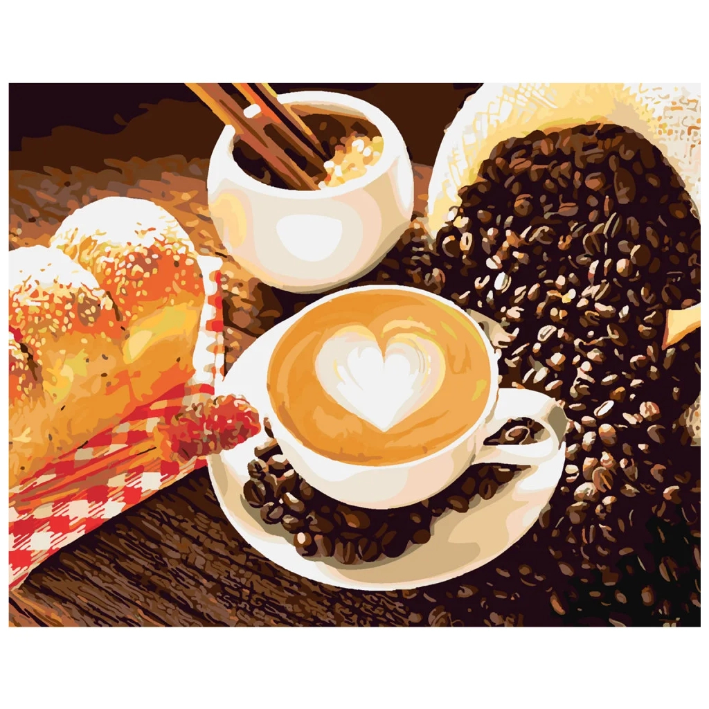 Картина по номерам Strateg Кава з любов'ю 40х50 см (SY6321) - зображення 1