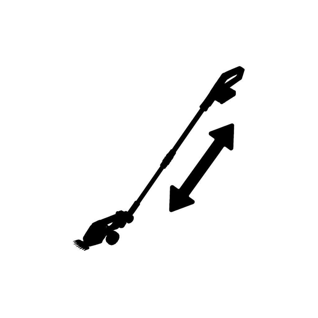 Кущоріз Einhell GE-CG 18/100 Li T - Solo, 18В, PXC, леза 100/200 мм, телескоп. ручка, 0.7 кг (без АКБ та ЗП) (3410310) - зображення 8