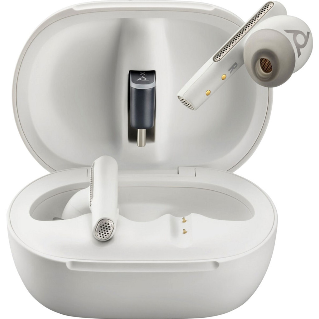 Навушники Poly TWS Voyager Free 60+ Earbuds + BT700C + TSCHC White (7Y8G6AA) - зображення 2