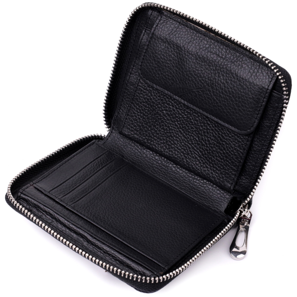 Гаманець ST Leather З натуральної шкіри Чорний (22449) - зображення 5