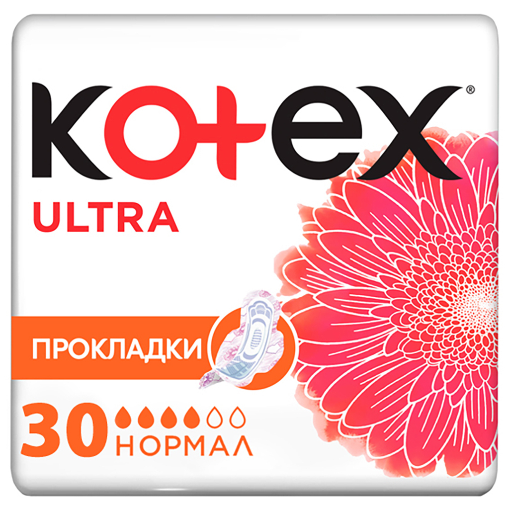 Гігієнічні прокладки Kotex Ultra Normal 30 шт. (5029053569093) - зображення 1