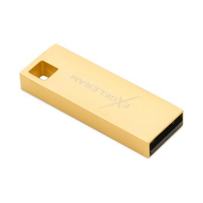 USB флеш накопичувач eXceleram 64GB U1 Series Gold USB 2.0 (EXP2U2U1G64) - зображення 2