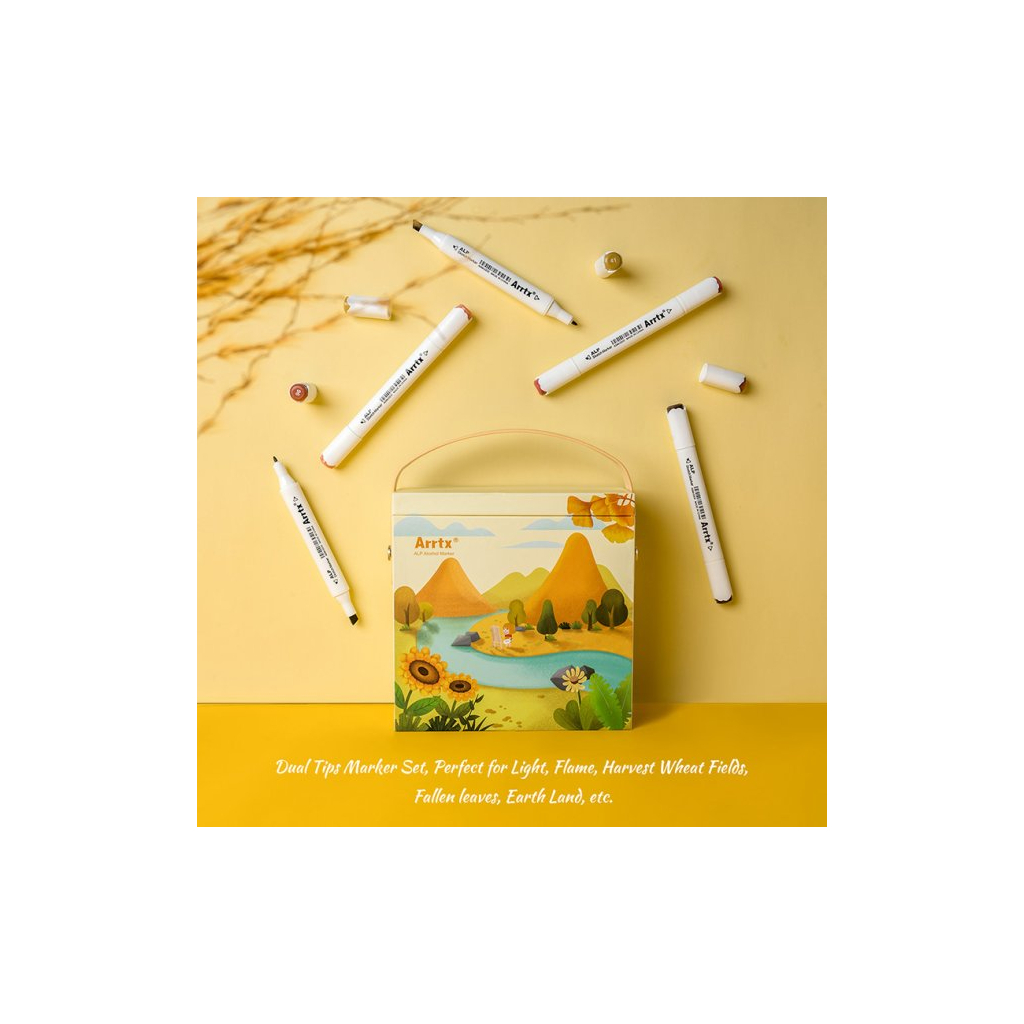 Художній маркер Arrtx Спиртові Alp ASM-02YL 40 кольорів Жовтий тон шкіри шкіри (LC302185) - picture 6