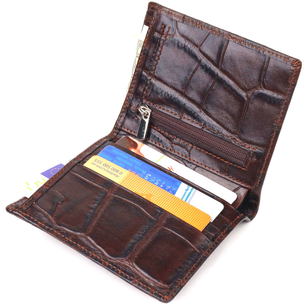 Портмоне Canpellini З натуральної шкіри Коричневе (21497) - зображення 6