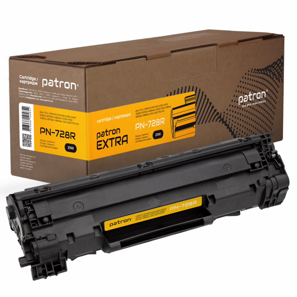 Картридж Patron CANON 728 Extra (PN-728R) - зображення 1