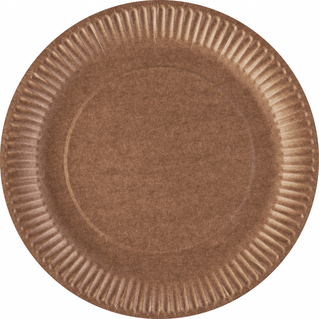 Тарілки одноразові PRO service паперові круглі Крафт D18 см 50 шт. (4823071640687) - зображення 1