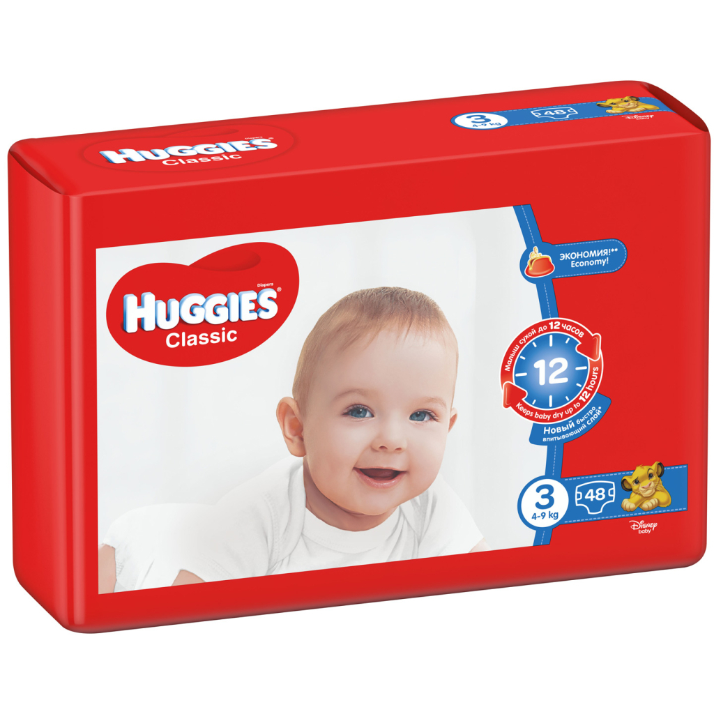 Підгузки Huggies Classic 3 (4-9 кг) Jumbo 48 шт (5029053573908) - зображення 2