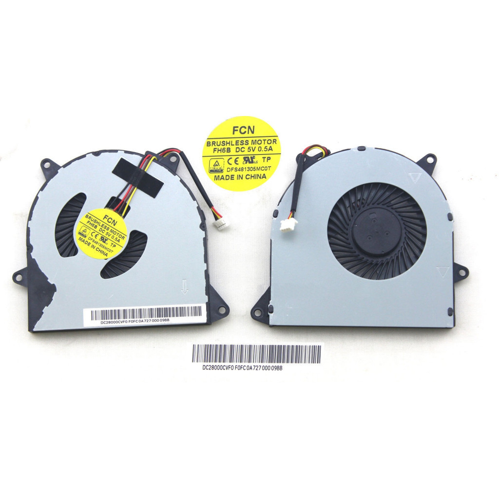 Вентилятор ноутбука Lenovo IdeaPad 100-15IBD/110-14IBR/110-15ACL DC(5V,0.5A) 4pin (DC28000CVF0/DFS481305MC0T-FH6B) - зображення 1