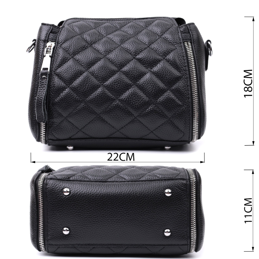 Сумка Vintage З натуральної шкіри Чорна (22667) - зображення 3