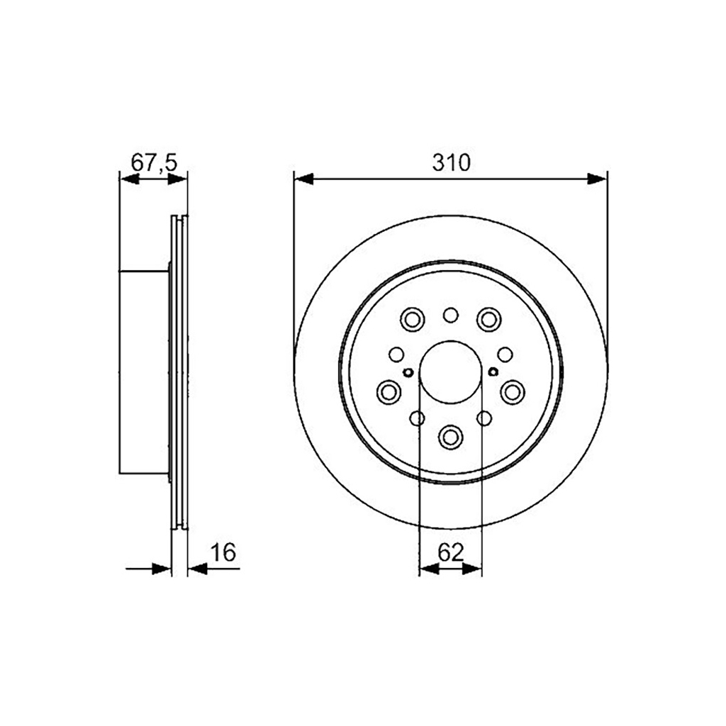 Гальмівний диск Bosch 0 986 479 R25 - зображення 3