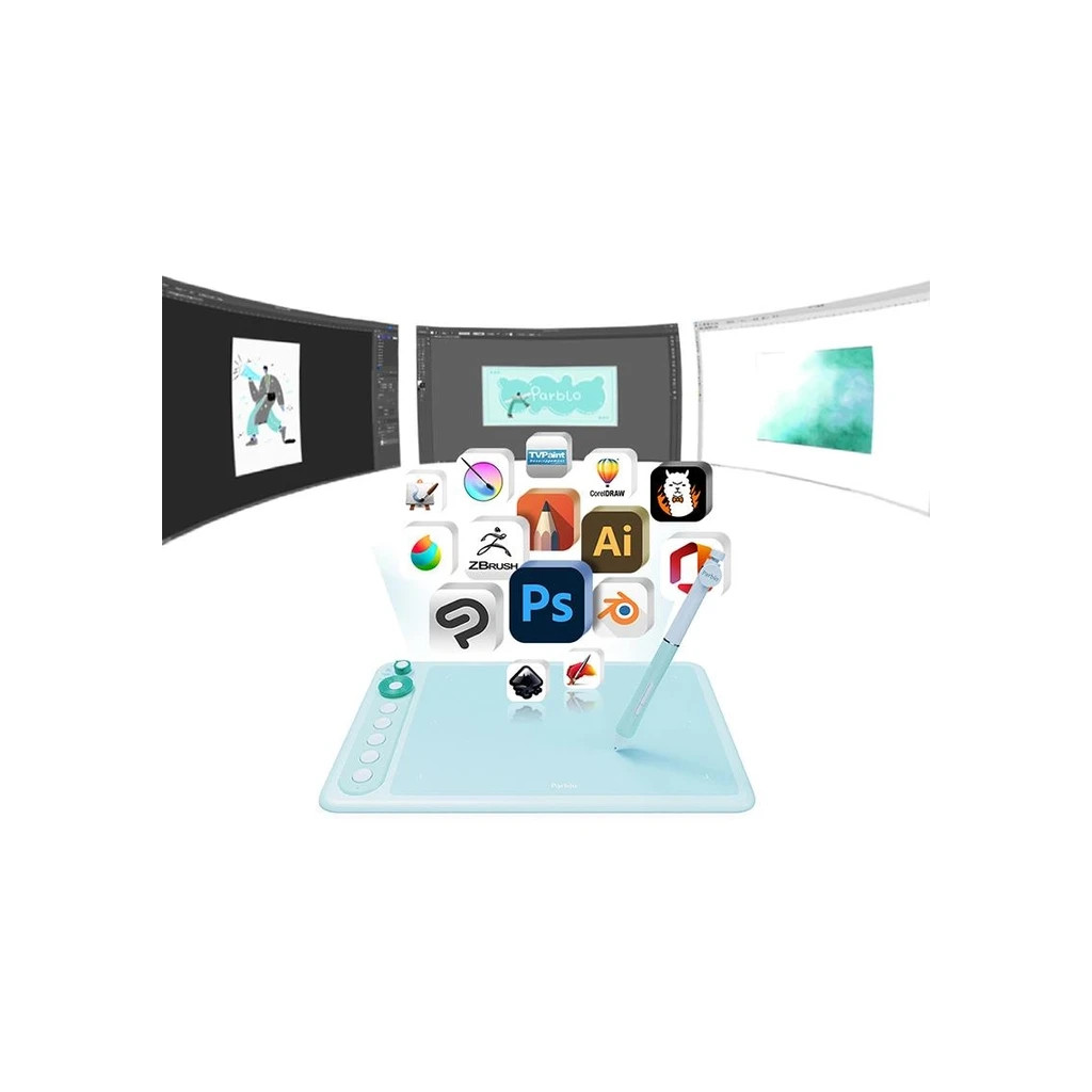 Графічний планшет Parblo Intangbo X7 Green (INTANGBOX7G) - зображення 2