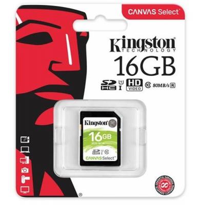 Карта пам'яті Kingston 16GB SDHC class 10 UHS-I Canvas Select (SDS/16GB) - зображення 2