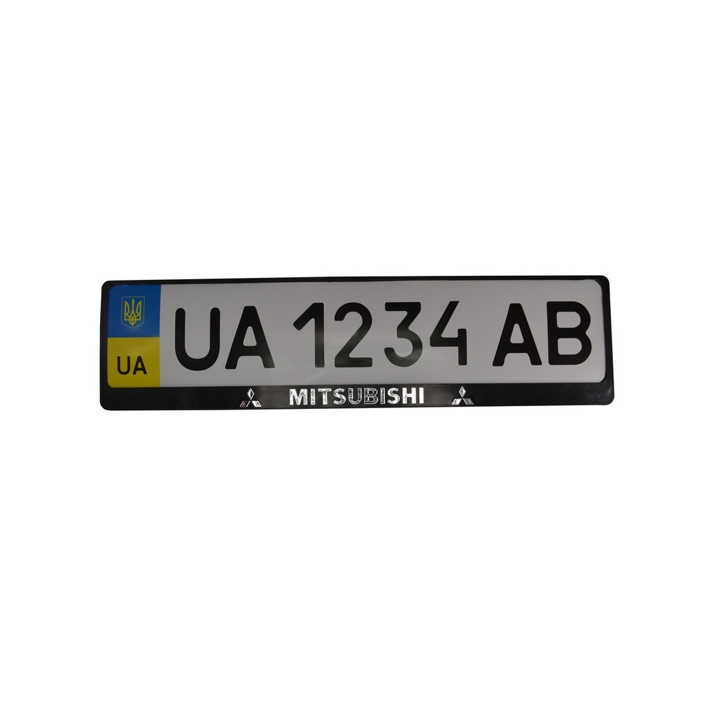 Рамка номерного знака CarLife пластик з об'ємними літерами Mitsubishi (2шт) (24-012) - изображение 1