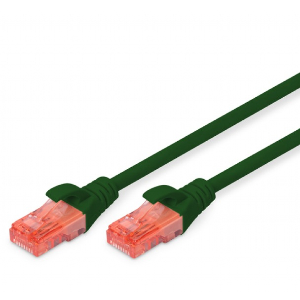 Патч-корд 1м, CAT 6 UTP, AWG 26/7, Cu, LSZH, green Digitus (DK-1617-010/G) - зображення 1
