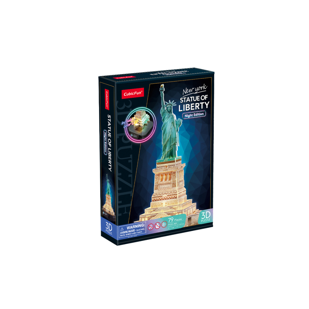 Пазл Cubic Fun тривимірний Статуя Свободи з LED підсвіткою (L536h) - зображення 1