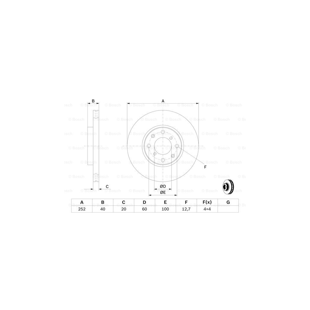 Гальмівний диск Bosch 0 986 479 308 - зображення 5
